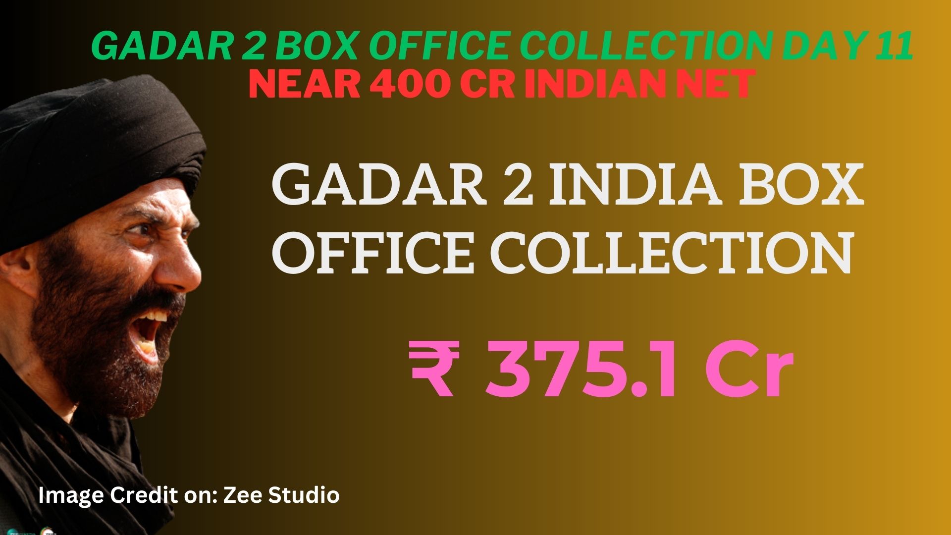 Gadar 2 may soon cross the 400 crore mark at the India box office collection