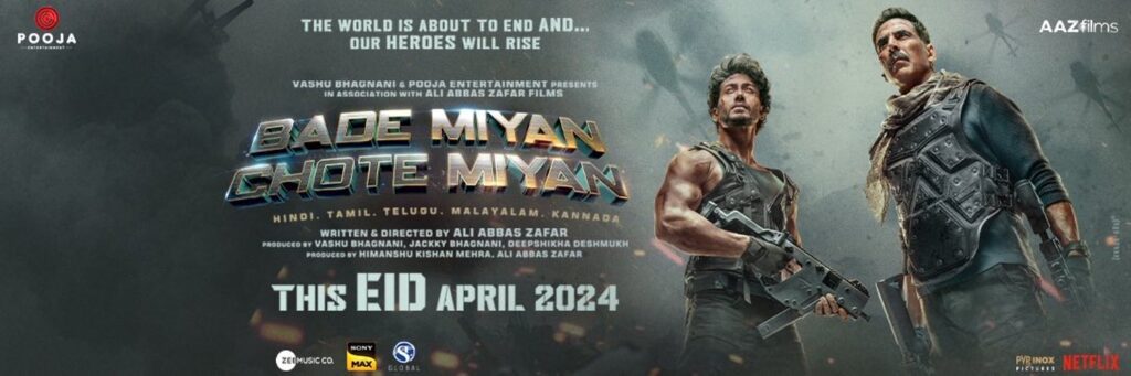 Bade Miyan Chote Miyan first look poster update: In the first look of the film, Tiger Shroff and Akshay Kumar were seen in an intense look with guns in their hands.